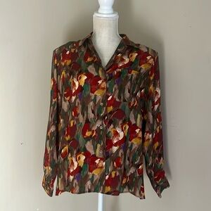 Vintage CACHAREL Women’s Silk Multicolor Blouse
